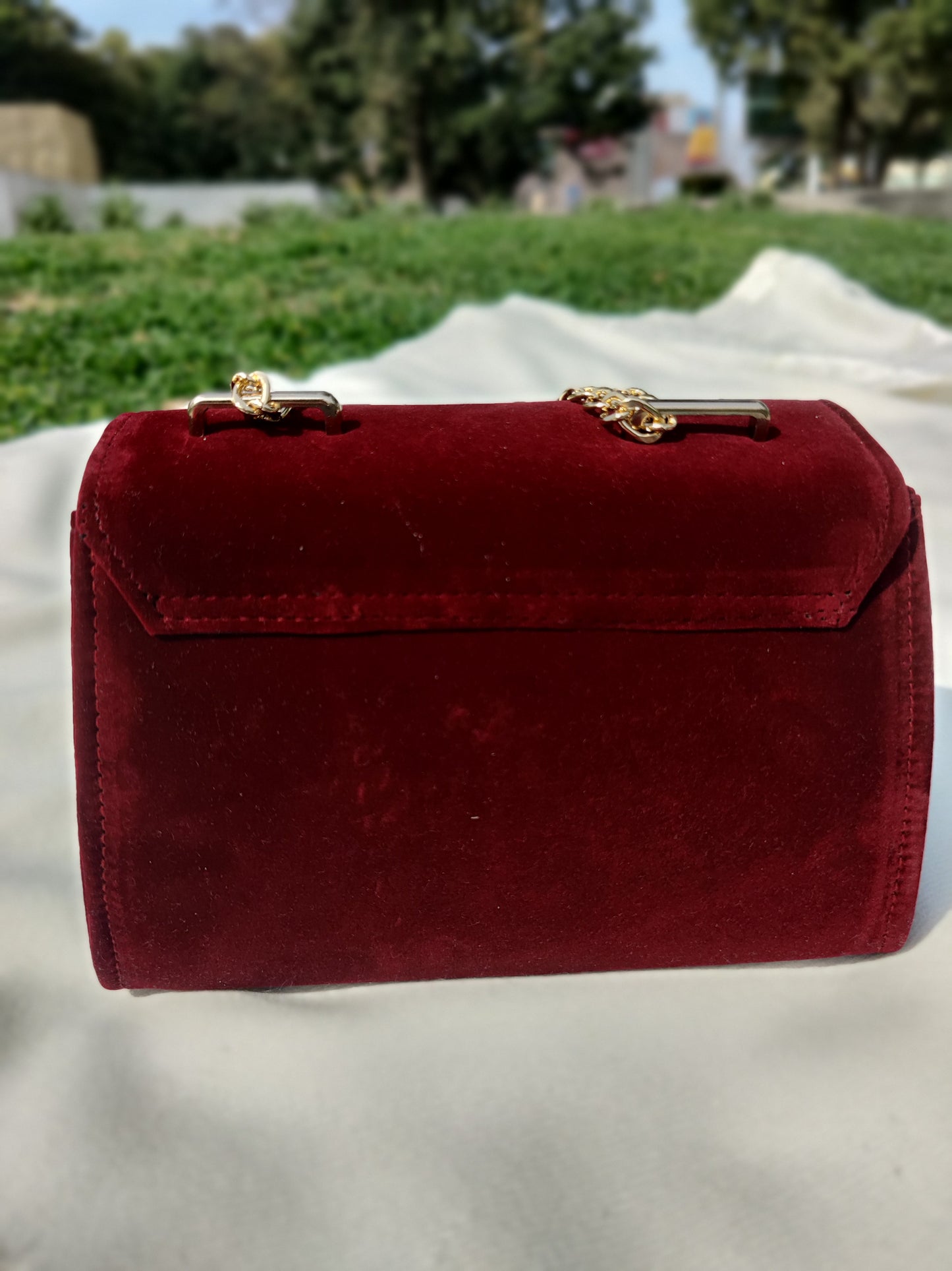 "Maroon velvet " Crossbody bags