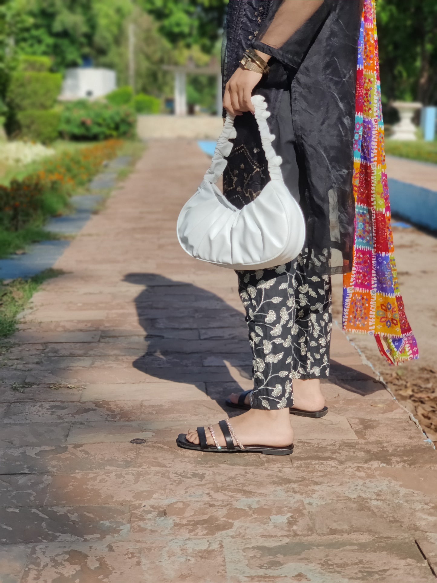 "White  Sleek Armpit" Bag