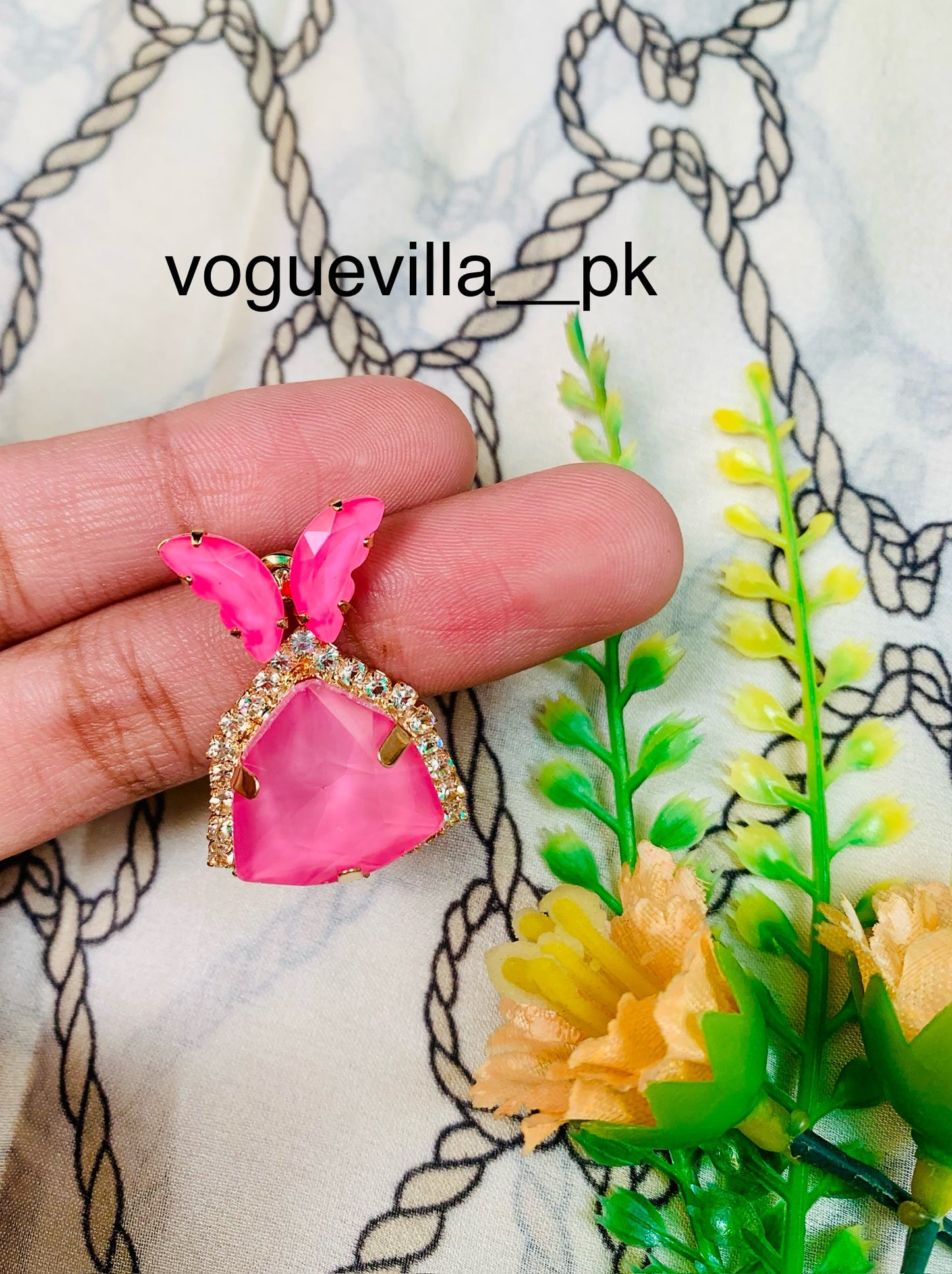 Pink Butterfly charm