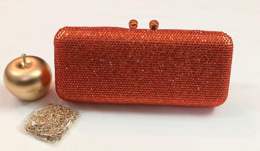 Orange Stone Bridal clutch