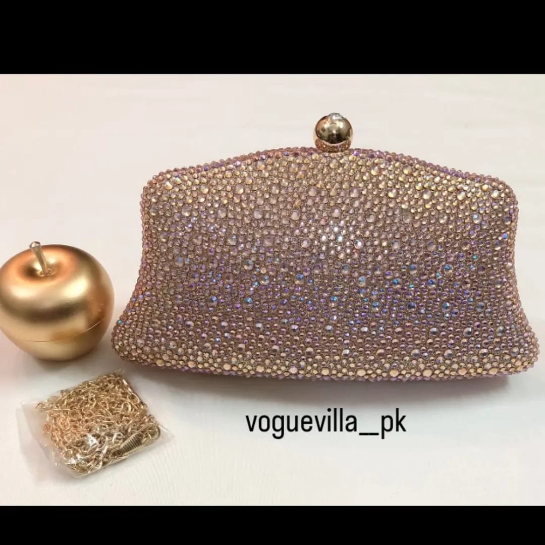 ROSE PINK GOLD CLUTCH